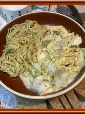 Curry de chou chinois au&nbsp;cabillaud