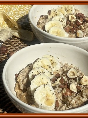 Porridge à la banane et beurre de&nbsp;cacahuète