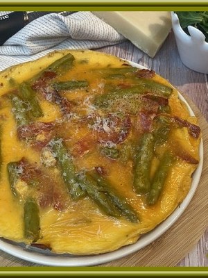 Omelette aux asperges et&nbsp;chorizo