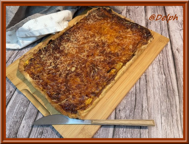 Tarte au chorizo, courgette et carottes râpées