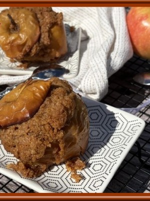 Pommes rôties et crumble de&nbsp;spéculoos